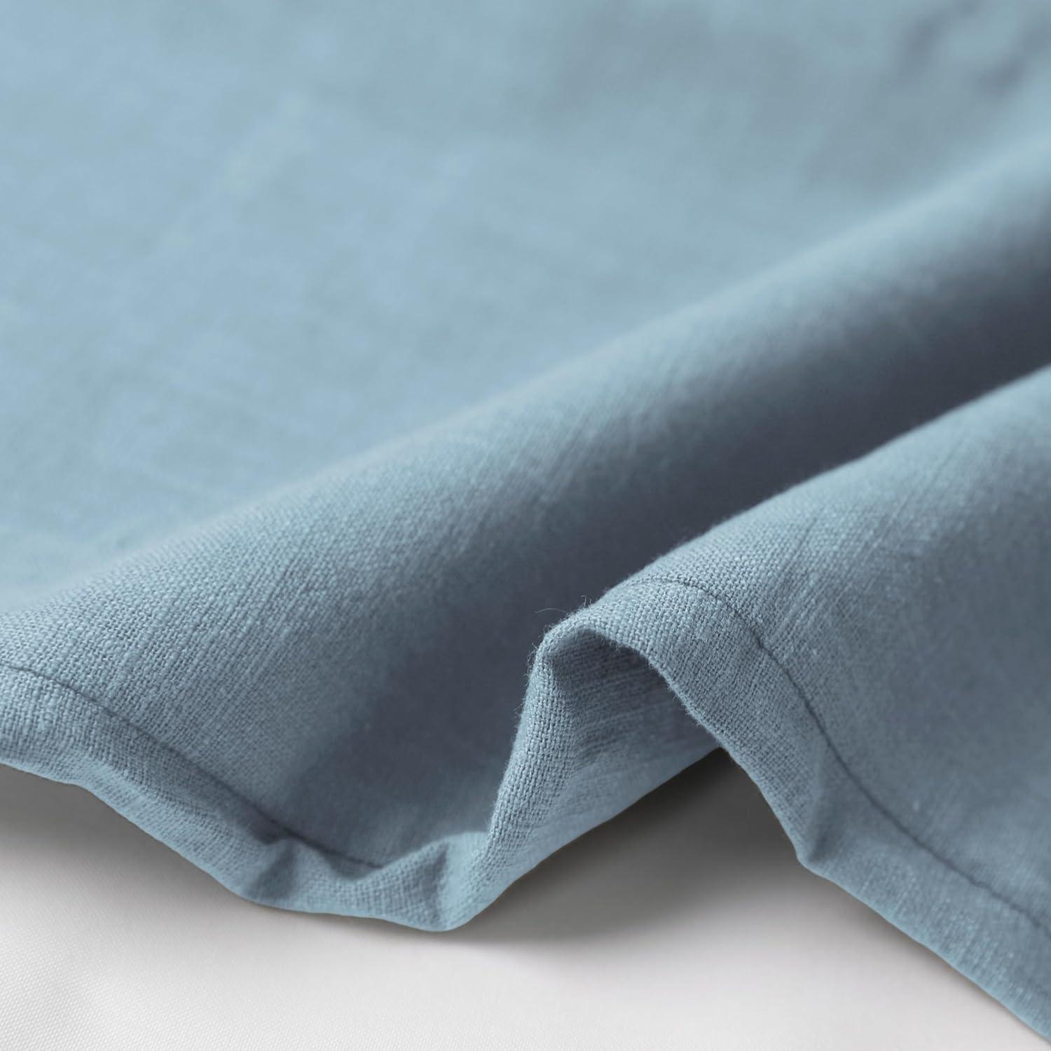 imageTanming Linen Pants for Women Summer Casual High Waisted Drawstring White Beach PantLight Blue