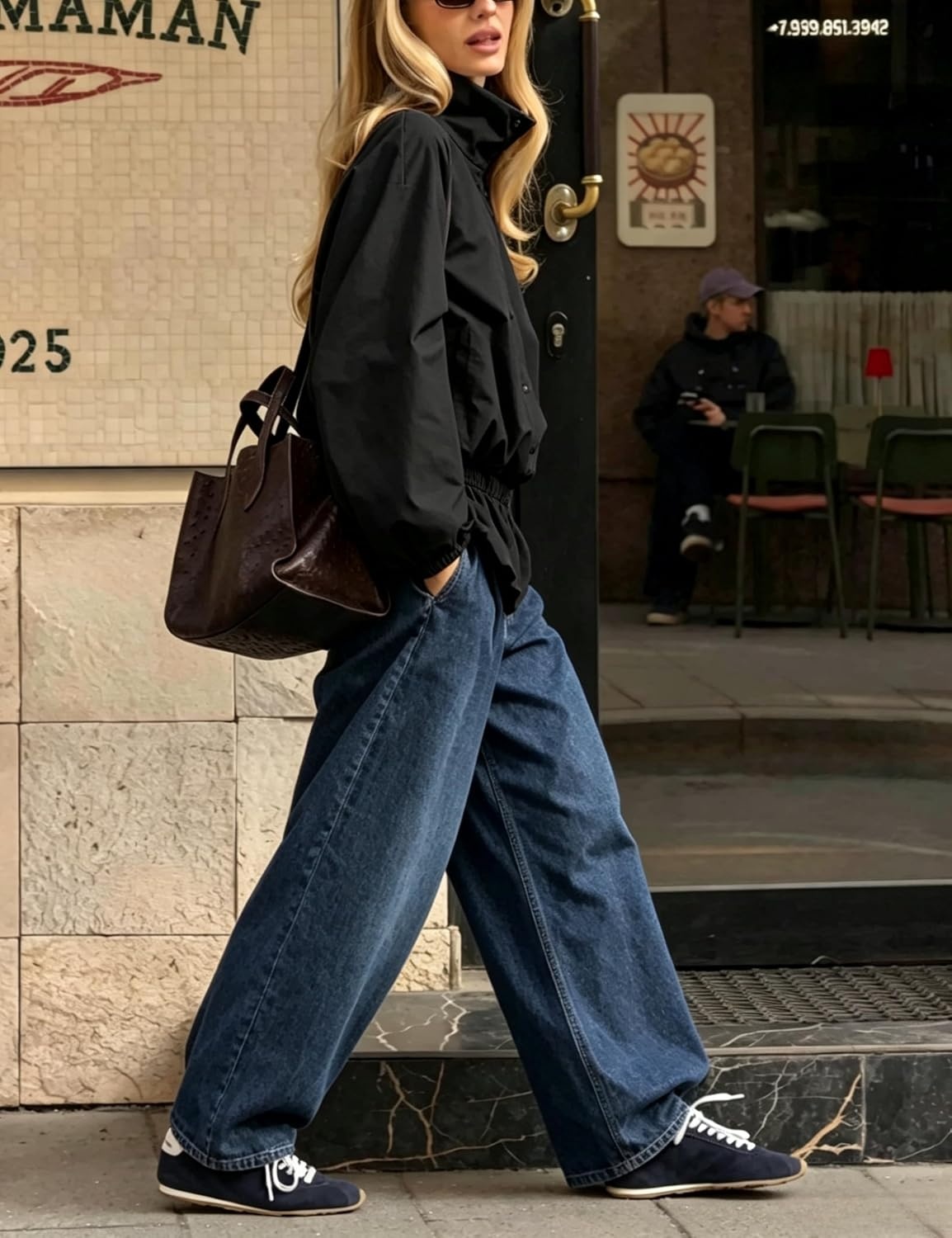 image:imageTanming Womens Casual FunnelNeck Lightweight Jackets Button Down Elastic Waist Loose Fit Peplum Hem Ease Packable WindResistantBlack