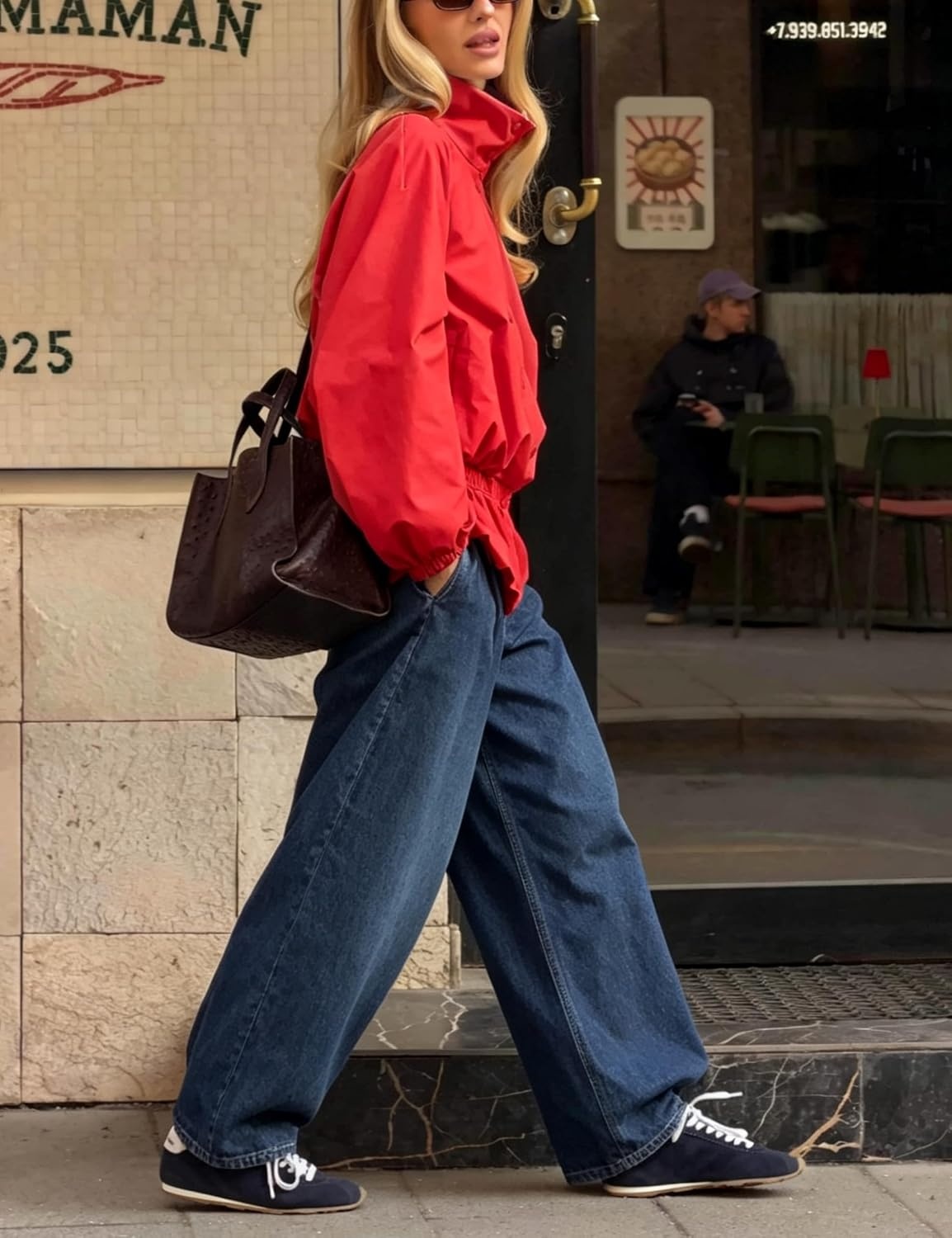 image:imageTanming Womens Casual FunnelNeck Lightweight Jackets Button Down Elastic Waist Loose Fit Peplum Hem Ease Packable WindResistantRed